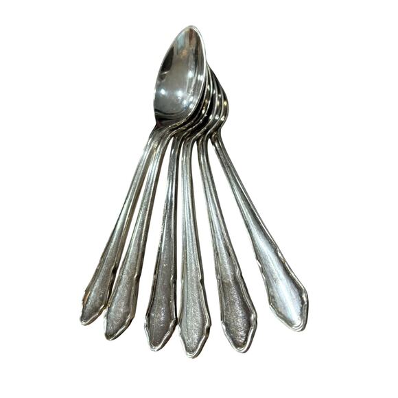 Sheffield England Silver Demitasse Spoons (6) hallmark Postons Lonsdaleplate - Picture 4 of 8